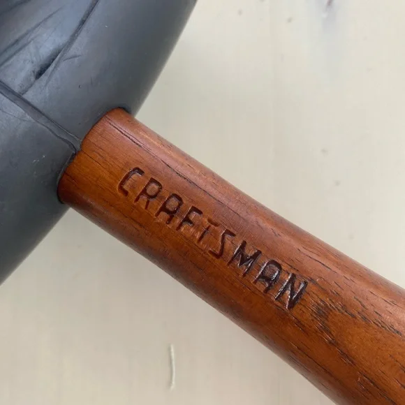 RARE Craftsman Rubber Mallet 45787 Hickory Handle LIKE NEW - Picture 2 of 15